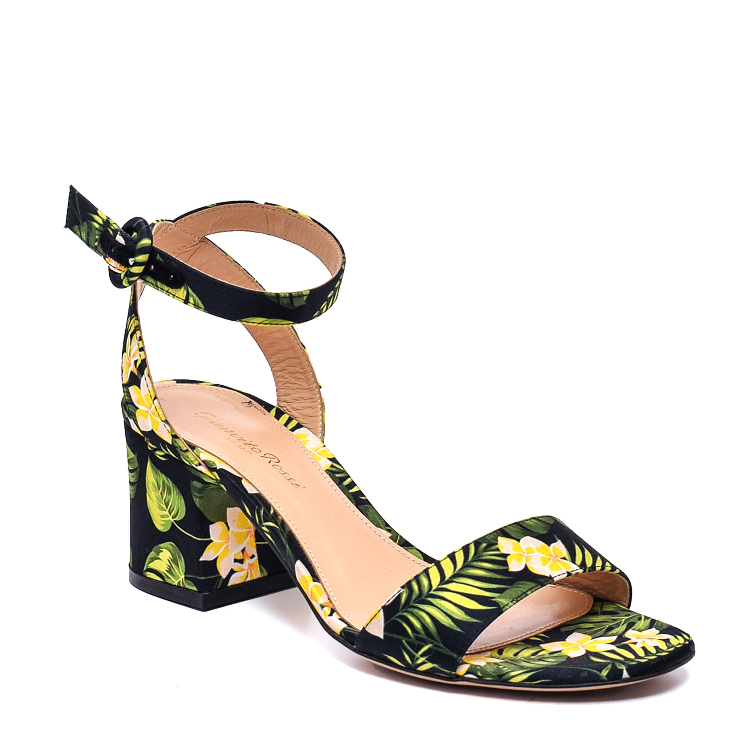 Gianvito Rossi - Green Floral.Print Pumps/37 .5